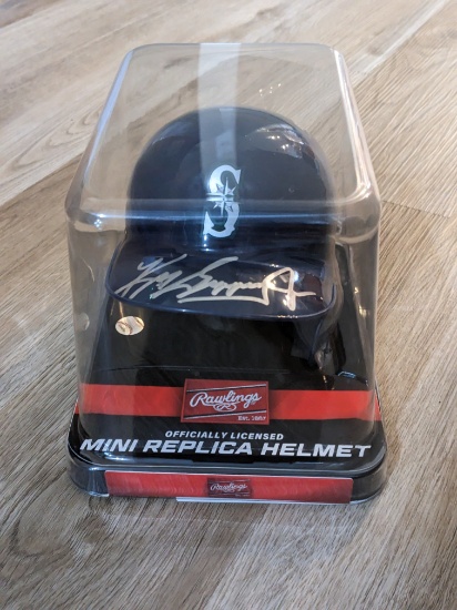 Ken Griffey Jr signed mini helmet with coa