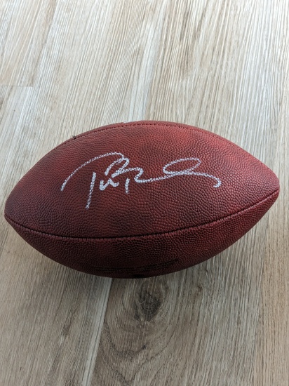 Tom Brady signed football with coa