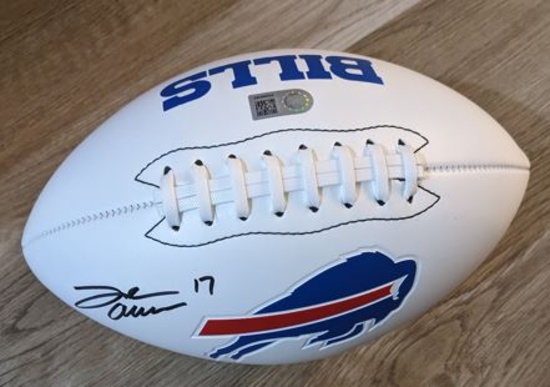 Josh Allen signed football with coa