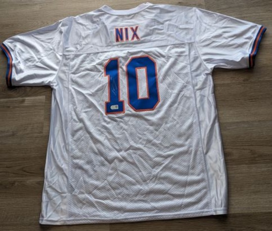 Bo Nix signed Denver Bronocs jersey with coa