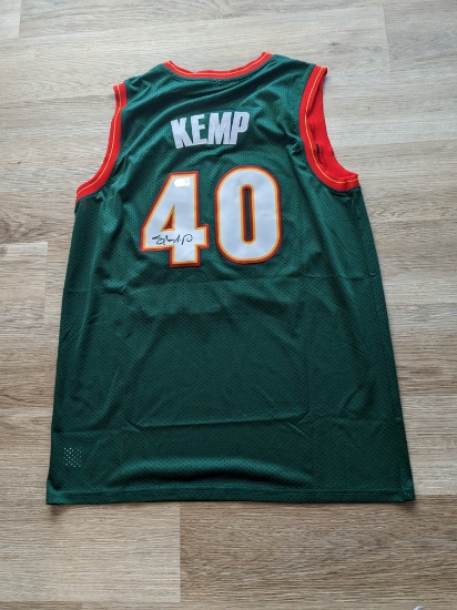 Shawn Kemp signed Seattle Supersonics jersey with coa