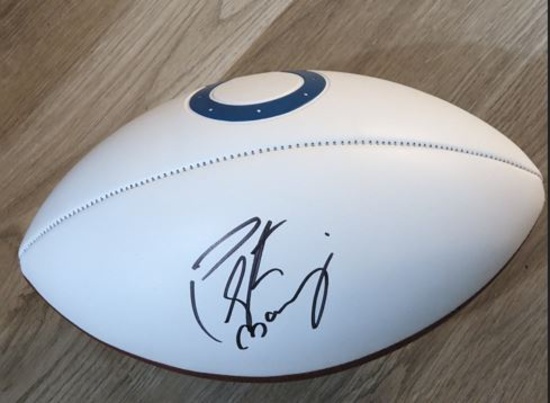 Peyton Manning signed football with coa