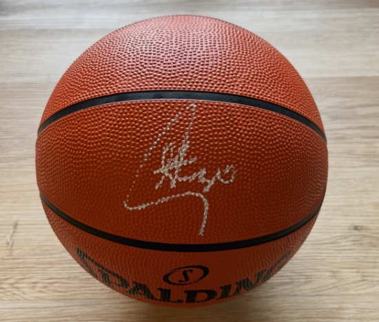 tephen Curry Signed Spalding MVP NBA Basketball With COA