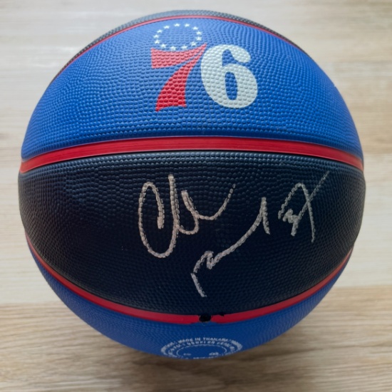 Charles Barkley Signed 76ers Logo Basketball With COA