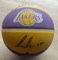 Luka Doncic Signed Mini Lakers Logo Basketball With COA