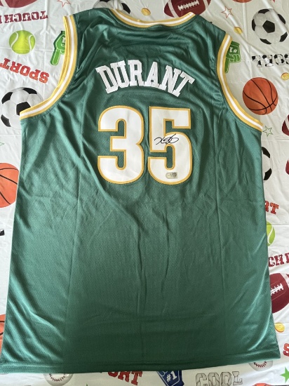 Kevin Durant Signed Sonics Jersey With COA.