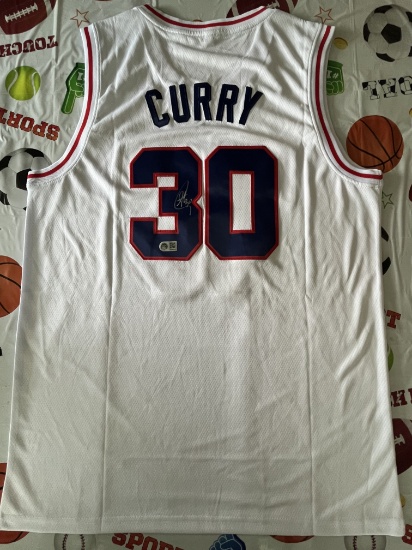 Stephen Curry Signed Davidson White Jersey With COA
