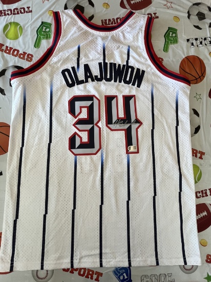 Hakeem Olajuwon Signed Houston Rockets Jersey With COA