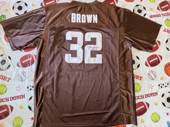 Jim Brown Signed Browns Jersey With COA
