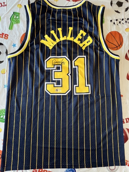 Reggie Miller Signed Pacers Jersey With COA