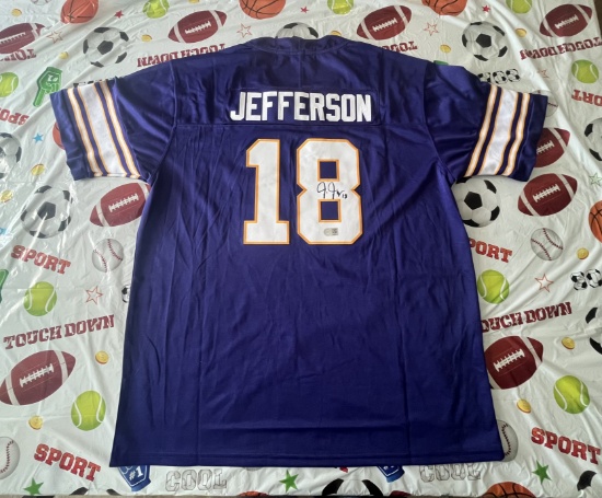 Justin Jefferson Signed Vikings Jersey With COA