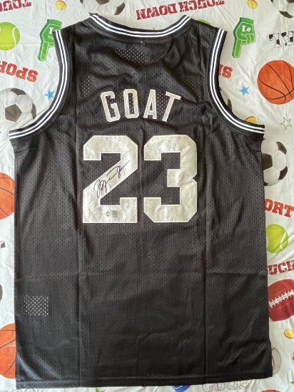 Michael Jordan Signed The Goat Bulls Jersey With COA