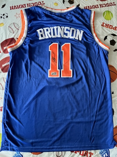 Jalen Brunson Signed Knicks Jersey With COA