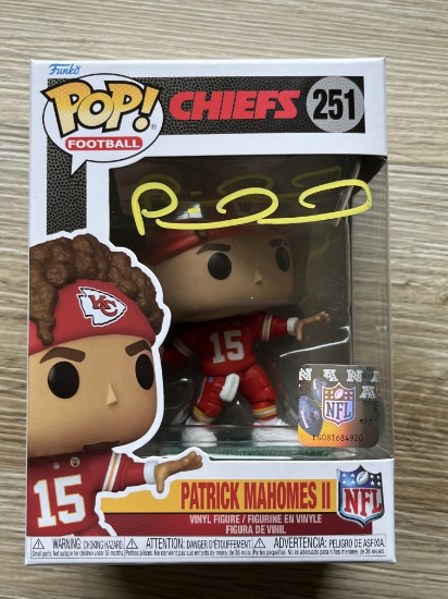 Patrick Mahomes Chiefs Signed Funko PoP With COA
