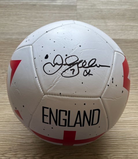 David Beckham Signed England Logo Soccer Ball With COA