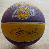 LeBron James Signed Mini Lakers Logo Basketball With COA