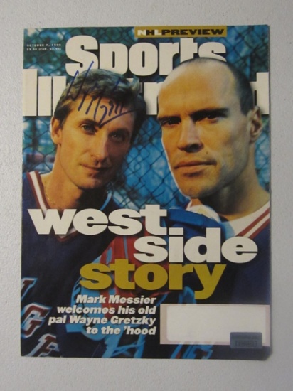 WAYNE GRETZKY SIGNED COVER PAGE WITH COA