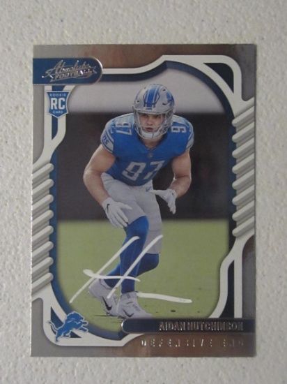 AIDAN HUTCHINSON SIGNED ROOKIE CARD WITH COA