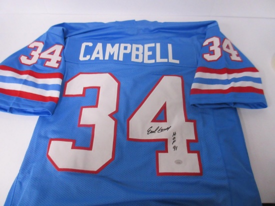 Earl Campbell Signed Jersey Player Holo GTSM