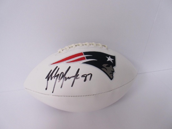 Rob Gronkowski Signed Logo Football Player Holo