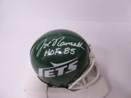Joe Namath Signed Mini Helmet Player Holo GTSM