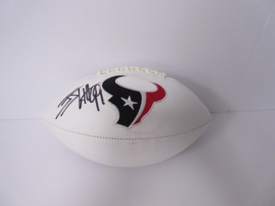 JJ Watt Signed Logo Football Player Holo