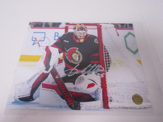 Linus Ullmark Signed 8x10 Photo Elite COA