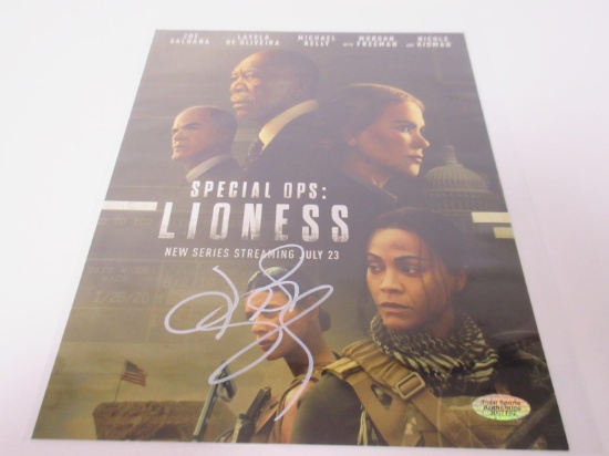 Zoe Saldana Signed 8x10 Photo TSA COA