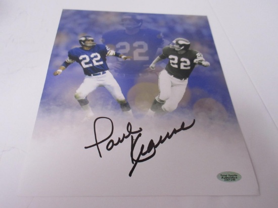 Paul Krause Signed 8x10 Photo TSA COA