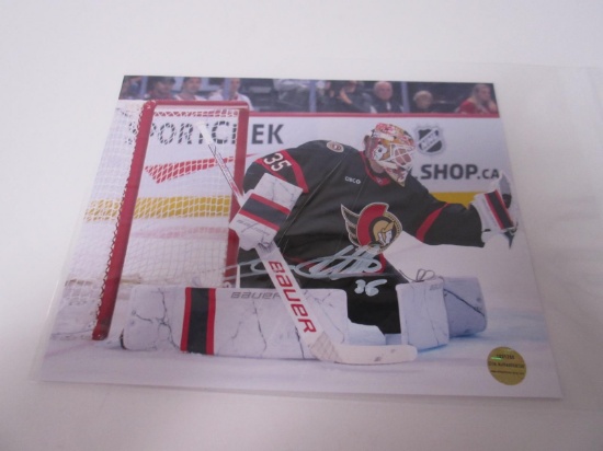 Linus Ullmark Signed 8x10 Photo Elite COA