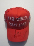 DONALD TRUMP SIGNED MAGA HAT WITH COA