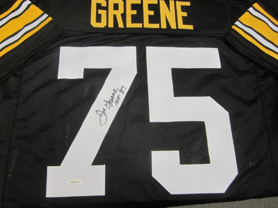 AUTHENTIC MEAN JOE GREENE AUTOGRAPHED JERSEY TSE COA STEELERS