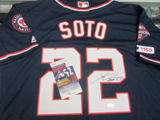 AUTHENTIC JUAN SOTO AUTOGRAPHED WASHINGTON NATIONALS JERSEY JSA COA