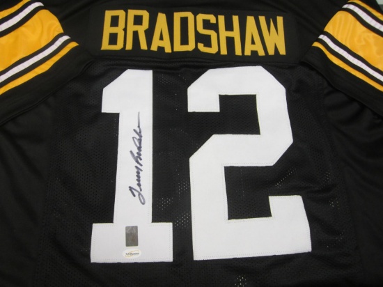 AUTHENTIC TERRY BRADSHAW AUTOGRAPHED JERSEY TSE GTSM COA STEELERS