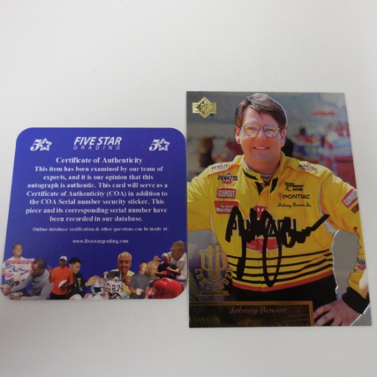 AUTHENTIC 1996 UPPER DECK SP JOHNNY BENSON AUTOGRAPHED CARD COA