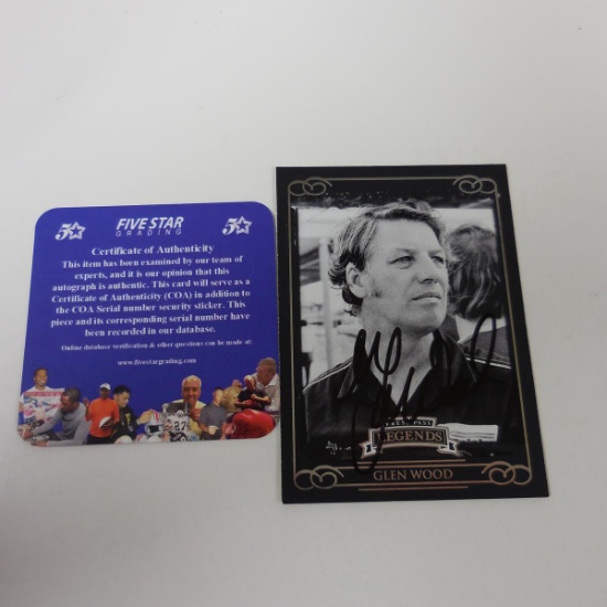 AUTHENTIC 2008 PRESS PASS GLEN WOOD AUTOGRAPHED CARD COA