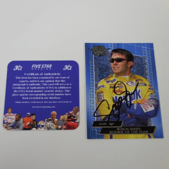 AUTHENTIC 2003 WHEELS HIGH GEAR SCOTT RIGGS AUTOGRAPHED CARD COA