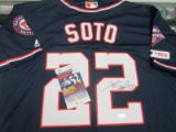 AUTHENTIC JUAN SOTO AUTOGRAPHED WASHINGTON NATIONALS JERSEY JSA COA