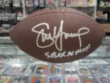 AUTHENTIC STEVE YOUNG AUTOGRAPHED NFL FOOTBALL WITH SB MVP INSCRIPTION GTSM COA