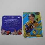 AUTHENTIC 2003 WHEELS HIGH GEAR JOHN ANDRETTI AUTOGRAPHED CARD COA