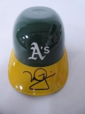 AUTHENTIC MARK MCGWIRE AUTOGRAPHED OAKLAND ATHLETICS SUNDAE CUP HELMET COA