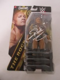 AUTHENTIC DWAYNE THE ROCK JOHNSON AUTOGRAPHED THE ROCK ACTION FIGURE WWE COA
