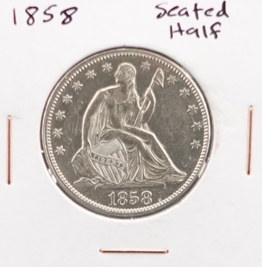 1858 Seated Half Dollar