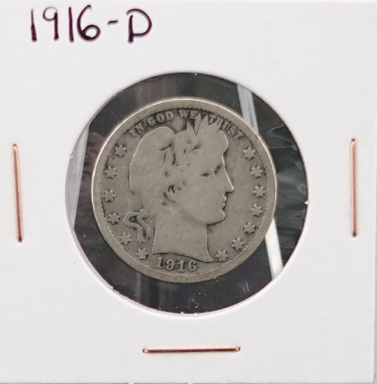 1916-D Barber Quarter