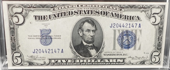 1934-A $5 Silver Certificate