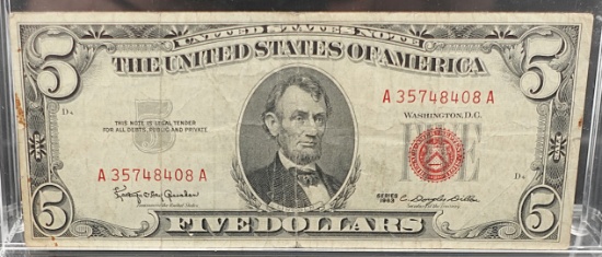 1963 Red Seal $5 Note