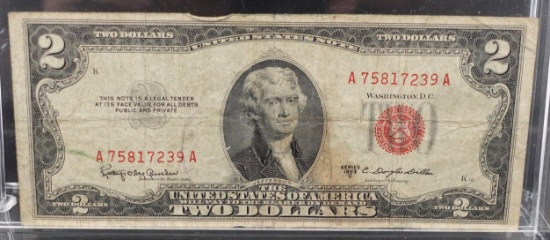 1953-C Red Seal $2 Silver Certificate