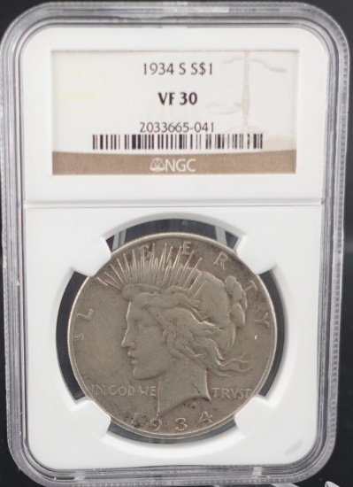 1934-S Peace Dollar
