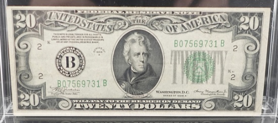1934-A New York $20 Note