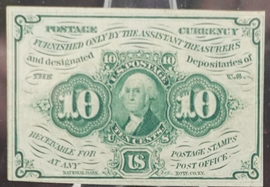 1862 10 Cent Postal Currency